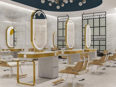 现代美发店3D模型下载